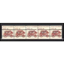 1898Ab 4c Stagecoach Fine MNH Dry Gum PNC 5/5 Line Gap AA0061