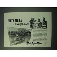 1953 South Africa Tourism Ad - Topless Natives
