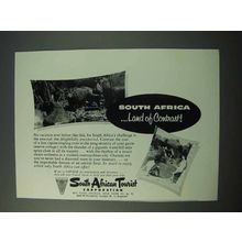 1953 South Africa Tourism Ad - Land of Contrast