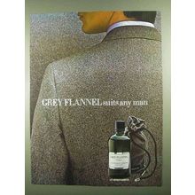 1981 Geoffrey Beene Grey Flannel Cologne Ad - Any Man