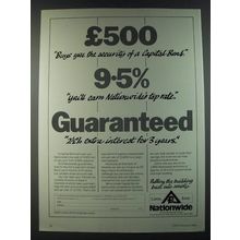 1986 Nationwide Capital Bond Ad - £500 Buys you the security of a Capital Bond