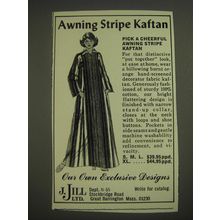 1974 J. Jill Awning Stripe Kaftan Advertisement - Awning Stripe Kaftan