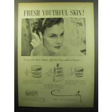 1950 Coty Skin Care Ad - Fresh Youthful Skin