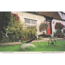 The Plough Inn Radwinter Essex Beer Garden Pipes Postcard