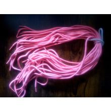 10 Pairs of 60cm Pink and White Striped Laces