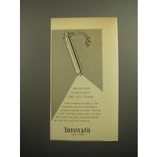 1960 Tiffany & Co. Jewelry Ad - Miniature flashlight and key chain