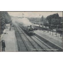 GWR Express Passing Tilehurst, Berkshire, c.1905-10 - Postcard