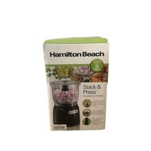 Hamilton 72850 Beach Stack & Press 3-Cup Chopper Color Black