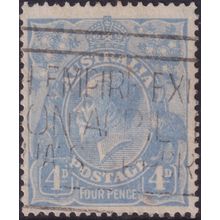 Australia 1922 4d Pale Milky Blue with Thick 4 at Right