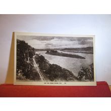 ON THE REWA RIVER, FIJI unused vintage postcard RP =