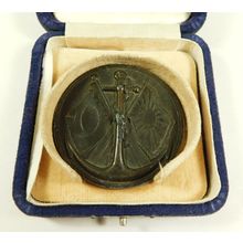 Antique Battle Of Port Arthur 1904 Japan Takeo Memorial Medallion Paperweight