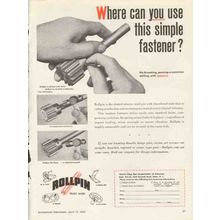 elastic stop nut corp 1953 use this simple fastener rollpin vintage ad