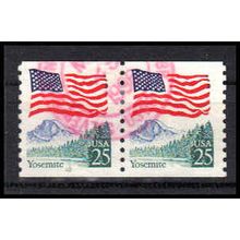 Used 2280a 25c U.S. Flag Fine CNP Left 10 PA1083