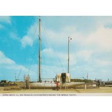 Francis Chichester Gypsy Moth Stationed Public View Greenwich Boat Ship Postcard