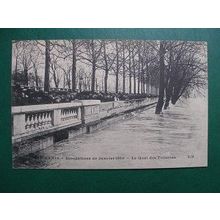 CP 1910 - Flood in Paris ( Le Quai des Tuileries )
