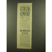 1908 Cuticura Soap Ad - Comfort for Irritated Scalps