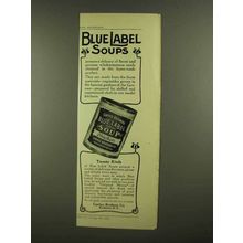 1908 Curtice Brothers Blue Label Soup Ad - Twenty Kinds