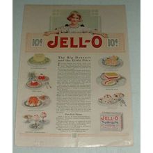 1918 Jell-o Ad - The Big Dessert Little Price