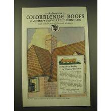 1918 Johns-Manville Asbestos Color-Blende Shingles Ad