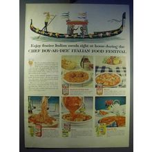 1956 Chef Boy-Ar-Dee Ad - Ravioli, Spaghetti, Pizza