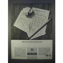 1966 Inland Steel Ad - Until The Architect Comes