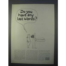 1966 UnirRoyal U.S. Rubber Ad - Have Any Last Words?