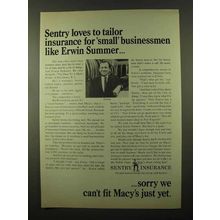 1966 Sentry Insurance Ad - Loves To Tailor Insurance