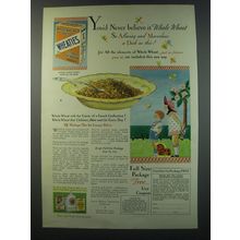 1930 Wheaties Cereal Ad - You'd never believe it whole wheat so alluring