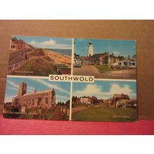multiview, SOUTHWOLD. SUFFOLK. used postcard by J Salmon 1974 pm /