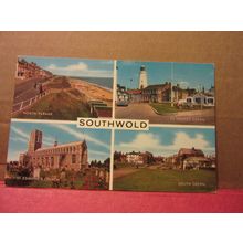 multiview, SOUTHWOLD. SUFFOLK. used postcard by J Salmon 1974 pm /