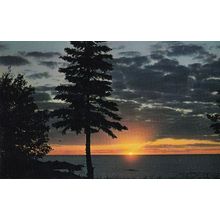 Simcoe Country Ontario at Sunset Canadian Postcard
