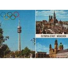Munchen Germany Olympic Games 1976 Stadium Postcard