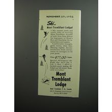 1952 Mont Tremblant Lodge Advertisement