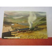 SNOWDON MOUNTAIN RAILWAY used vintage postcard 1960 pm =