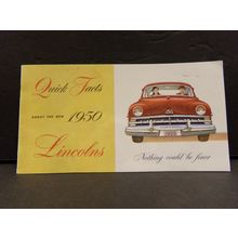 Quick Facts About the New 1950 Lincolns Sales Brochure