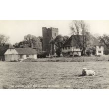 Headcorn 16th Century House & Church Kent Real Photo Postcard