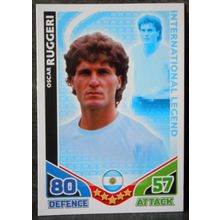 Oscar Ruggeri Argentina International Legend football trading card Topps Match