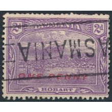 Definitive surch: 1d on 2d - Tasmania 1912 - FH - SG 260