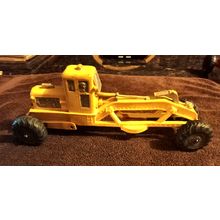 Old Vintage Auburn Rubber Co Yellow Road Grader # 350 10 1/4" long 1950s
