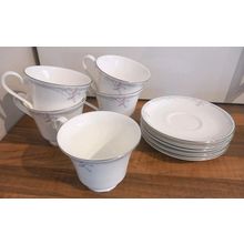 5 Royal Doulton Pink Carnation H5084 Coffee Tea Cups Saucers Set Bone China