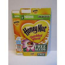 Nestle 2006 Honey Nut Shredded Wheat Cereal Box SUTTONS Free Seeds ANTIRRHINUM
