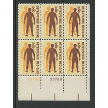 US 1469, 1972 8c Osteopathic Medicine, LR PBof6, VF, MNH (US440)