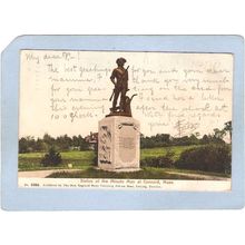 MA Concord Minuteman Monument Undivided Back ma_box2~855