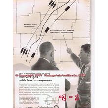 WESTINGHOUSE ELECTRIC 1955 oil gas turbine drilling vintage ad