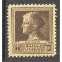 878 10c Jane Addams Fine MNH GA0382