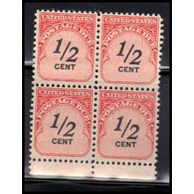 J88 1/2c Postage Due Fine MNH Blk/4 O7035