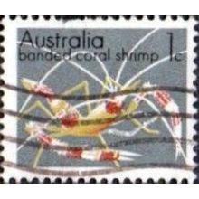 Australia 1973 1c Value. Banded Coral Shrimp. Fine Used