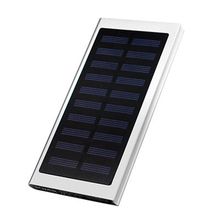 Slim Giant Solar Power Extender For All Gadgets With 2 USB Ports[ Silver ]