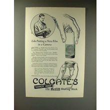 1923 Colgate's Shaving Stick Ad - Like New Film