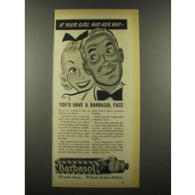 1939 Barbasol Shaving Cream Ad - If Your Girl Had Way